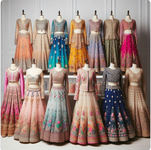 Lehengas with Hand Embroideries