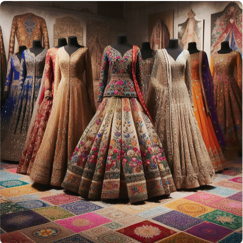Lehengas with Hand Embroideries
